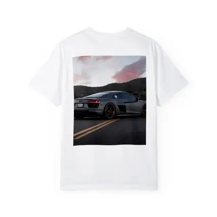 Audi R8 Gray Supercar Mountain Sunset Road