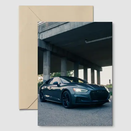 Audi A5 Parked Under Urban Bridge