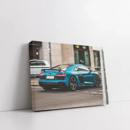 Audi R8 Blue Supercar City Street