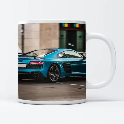Audi R8 Blue Supercar City Street