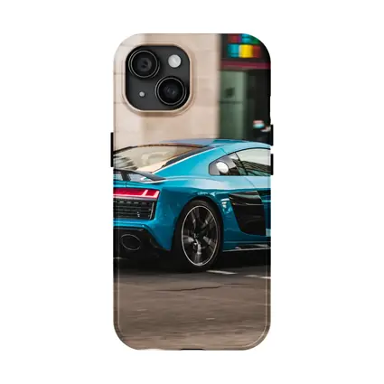 Audi R8 Blue Supercar City Street