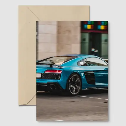Audi R8 Blue Supercar City Street