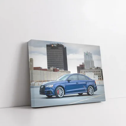 Audi A3 Sedan Blue City Rooftop
