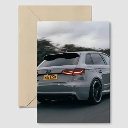 Audi RS3 Sportback Gray Road Motion Shot