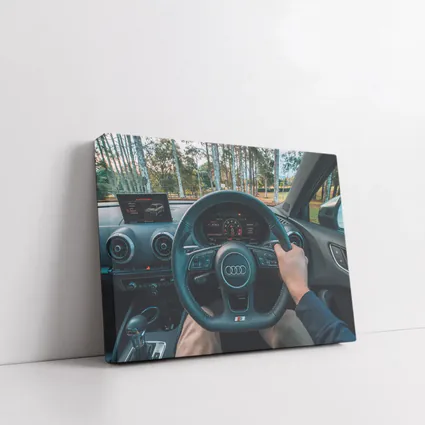 Audi S Interior Cockpit View Forest Background