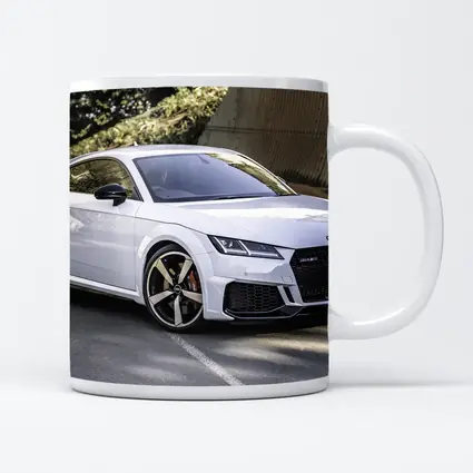 Audi TT RS White Sports Car Street