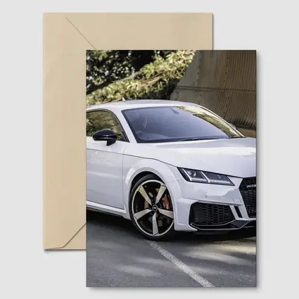 Audi TT RS White Sports Car Street