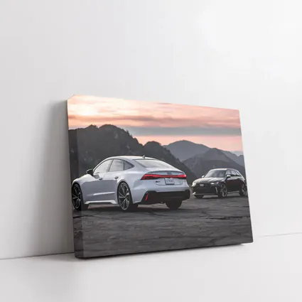 Audi RS7 and RS6 Sunset Mountains