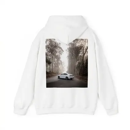 White Audi A3 on Misty Forest Road
