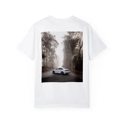 White Audi A3 on Misty Forest Road