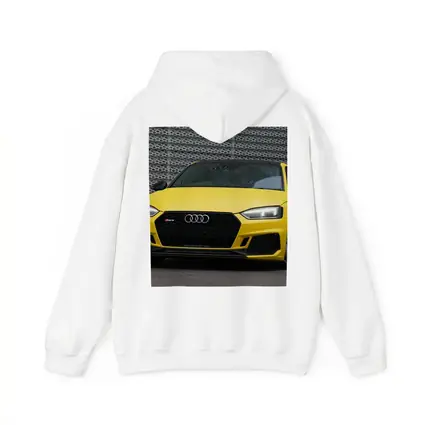 Audi RS5 Yellow Coupe Urban Background