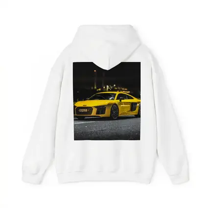 Audi R8 Yellow Supercar City Night