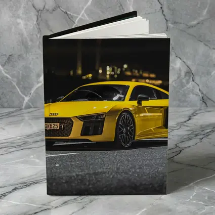 Audi R8 Yellow Supercar City Night