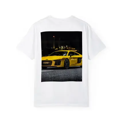Audi R8 Yellow Supercar City Night