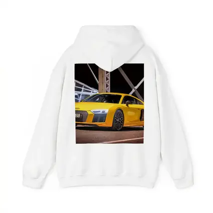 Audi R8 Yellow Supercar Night Bridge