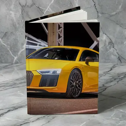 Audi R8 Yellow Supercar Night Bridge