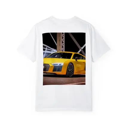 Audi R8 Yellow Supercar Night Bridge