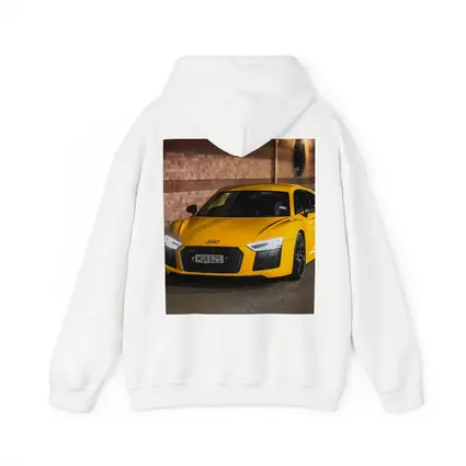 Audi R8 Yellow Supercar City Night Street