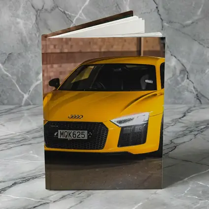 Audi R8 Yellow Supercar City Night Street