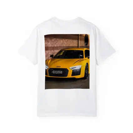 Audi R8 Yellow Supercar City Night Street