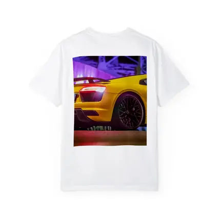 Audi R8 Yellow Supercar Night Lights