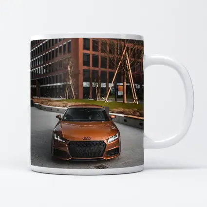 Audi TT Bronze Front View Urban Setting