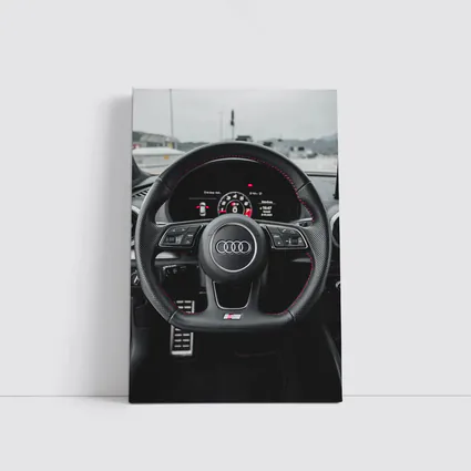 Audi RS3 Interior Steering Wheel Close Up