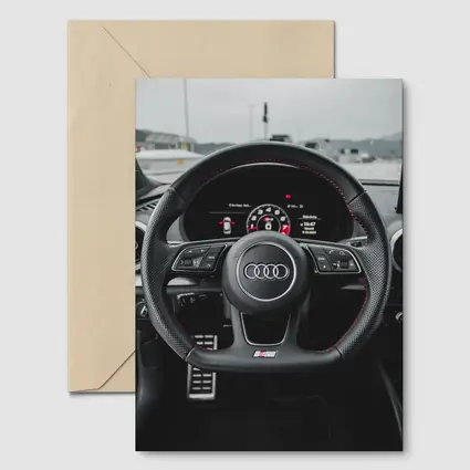 Audi RS3 Interior Steering Wheel Close Up