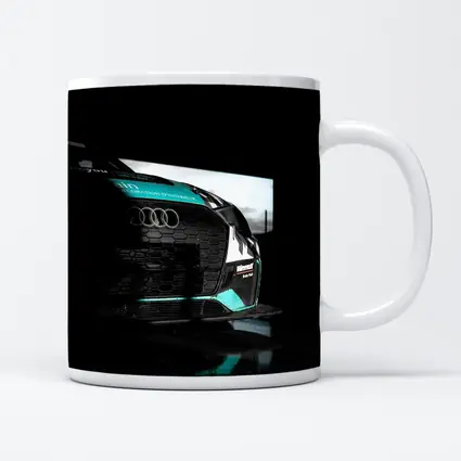 Audi Race Car Dark Garage Teal Accents