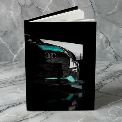 Audi Race Car Dark Garage Teal Accents