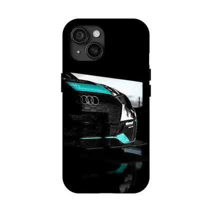 Audi Race Car Dark Garage Teal Accents
