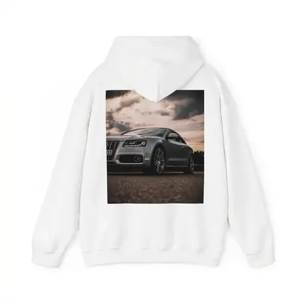 Audi A5 Silver Coupe Dramatic Cloudy Sky