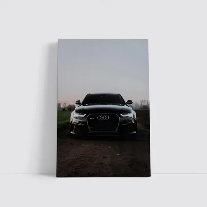 Audi RS6 Black Front View Dusk