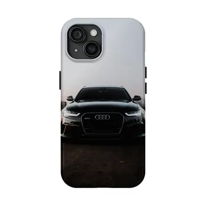 Audi RS6 Black Front View Dusk