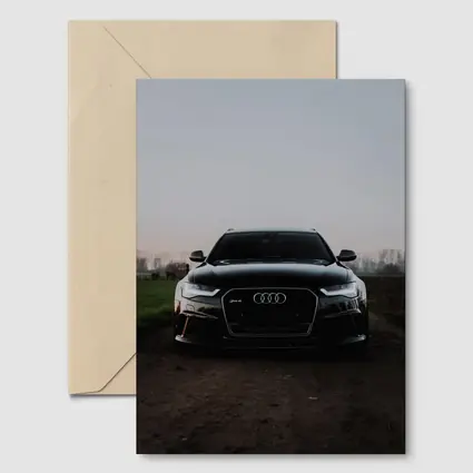 Audi RS6 Black Front View Dusk