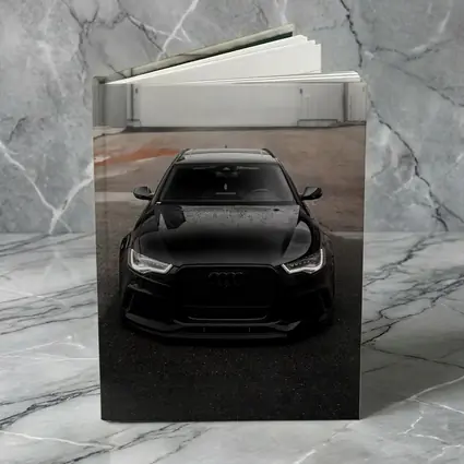 Black Audi RS6 Front View Garage