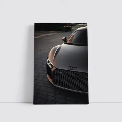 Audi R8 Matte Dark Front Close Up