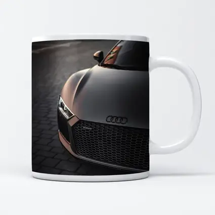 Audi R8 Matte Dark Front Close Up