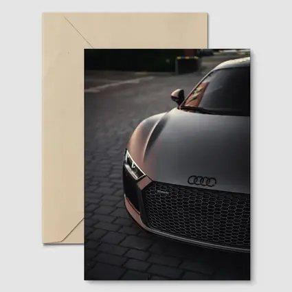 Audi R8 Matte Dark Front Close Up