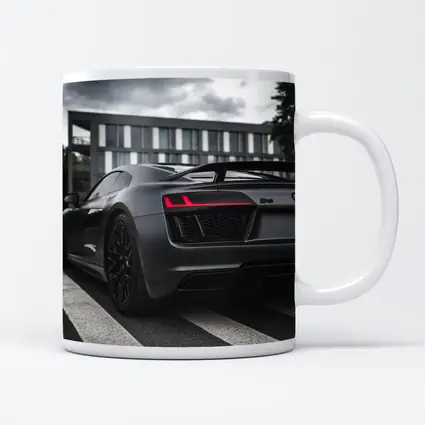 Audi R8 Matte Gray Supercar Stormy Sky