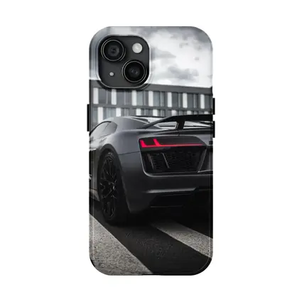 Audi R8 Matte Gray Supercar Stormy Sky