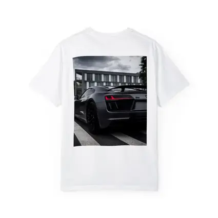 Audi R8 Matte Gray Supercar Stormy Sky