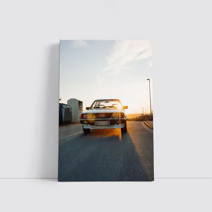 Classic Audi Coupe Sunset Golden Light Street