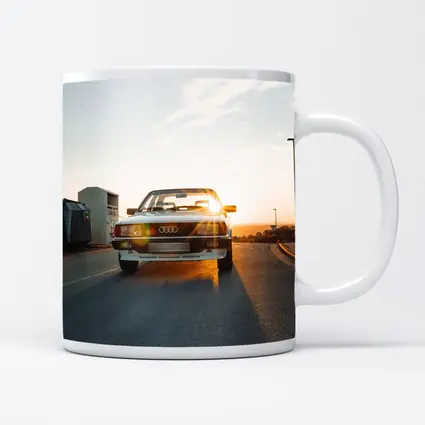Classic Audi Coupe Sunset Golden Light Street