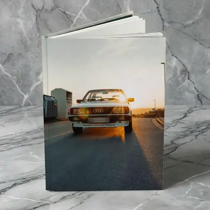 Classic Audi Coupe Sunset Golden Light Street