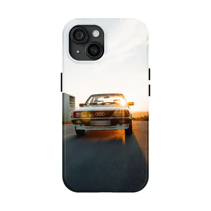 Classic Audi Coupe Sunset Golden Light Street