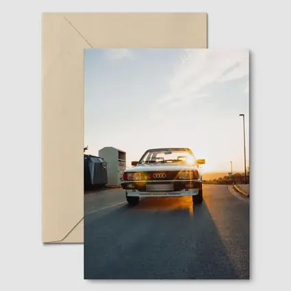 Classic Audi Coupe Sunset Golden Light Street