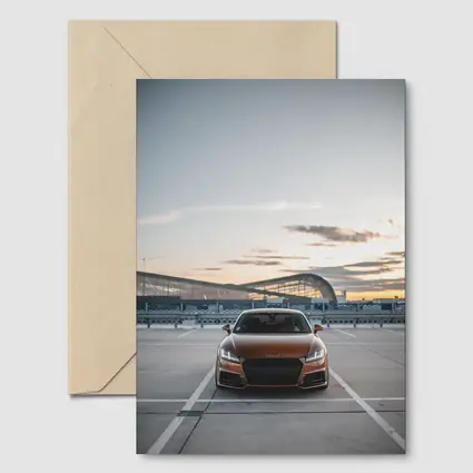 Audi TT Bronze Coupe Airport Sunset