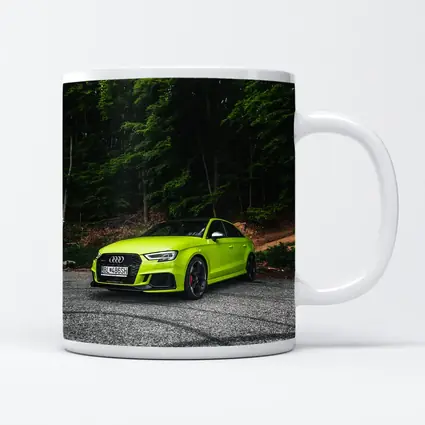 Audi RS3 Lime Green Forest Road