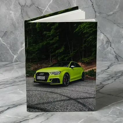 Audi RS3 Lime Green Forest Road
